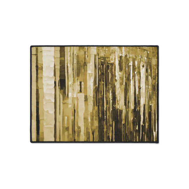 Striped Light Brown 18" x 24" Heavy Duty Floor Mat