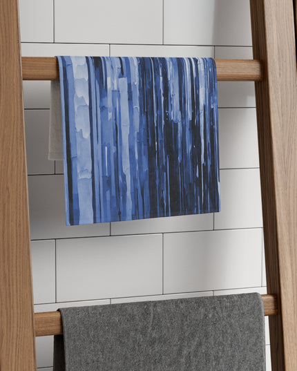 Striped Deep Blue Rally Towel, 11" x 18"