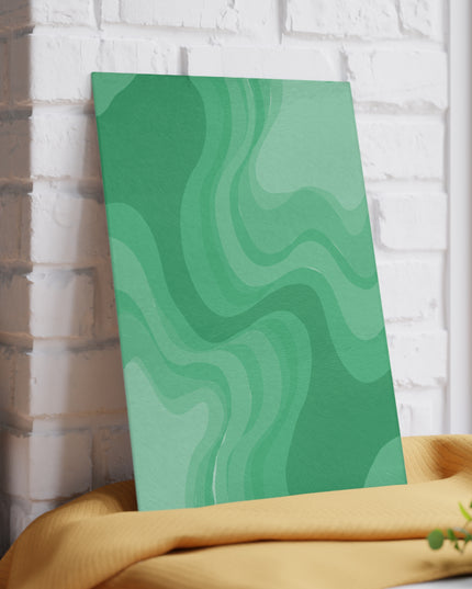 Mint Green Wavey 8" x 11" Glass Cutting Board