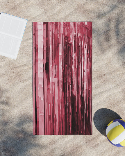 Striped Ruby Beach Towel, 24" x 44"