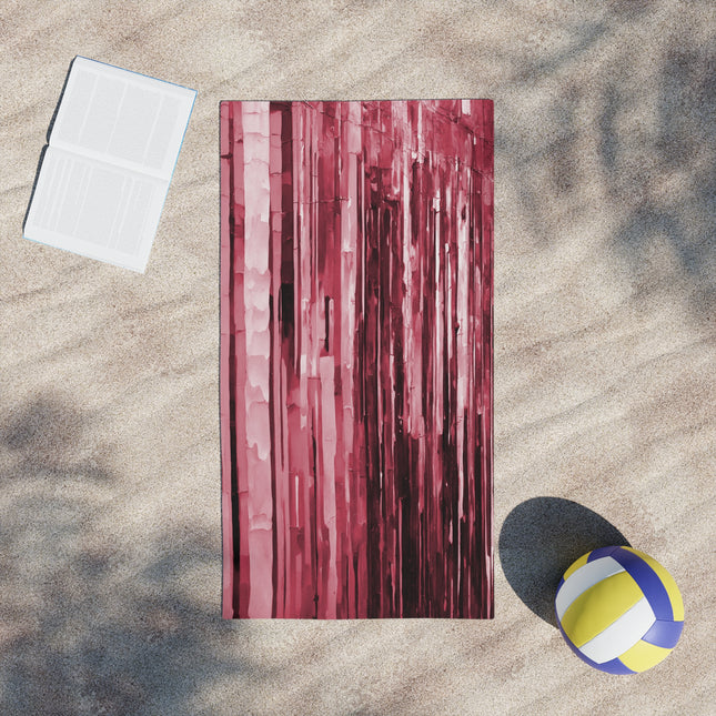 Striped Ruby Beach Towel, 24" x 44"