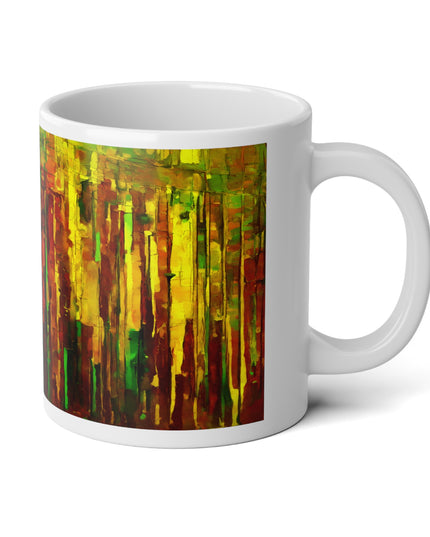 Striped Beta 20 oz White Glossy Jumbo Mug