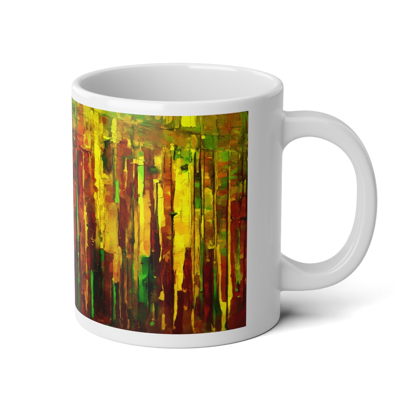 Striped Beta 20 oz White Glossy Jumbo Mug