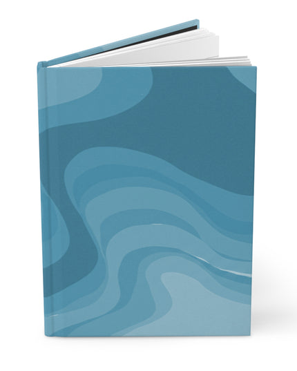 Sky Blue Wavey 5.75" x 8" Hardcover Journal Matte with 150 lined pages