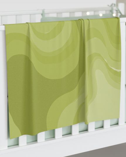 Lemon Wavey Baby Swaddle 30″×40″ Blanket