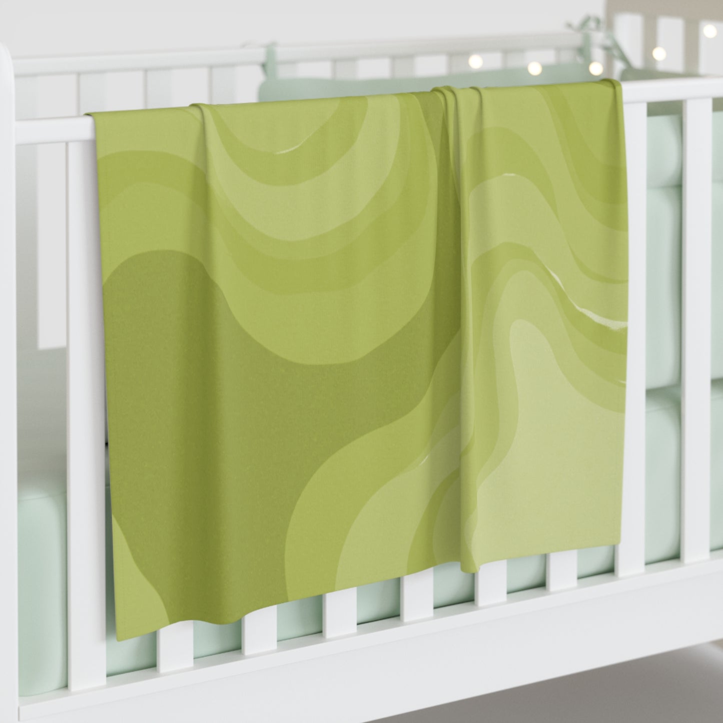 Lemon Wavey Baby Swaddle 30″×40″ Blanket