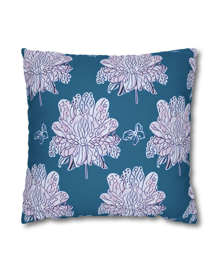 Lavender Floral Butterflies Spun Polyester Square Pillowcase, 14" x 14"