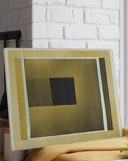 Tan Shadow Glass Cutting Board, 11" x 15"