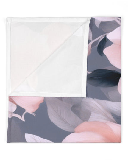 Peach and Blue Gray Floral Bunch Baby Swaddle 30″×40″ Blanket