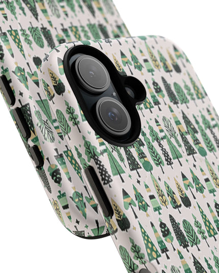 Mini Vintage Green Trees Iphone 16 Tough Magnetic Cases
