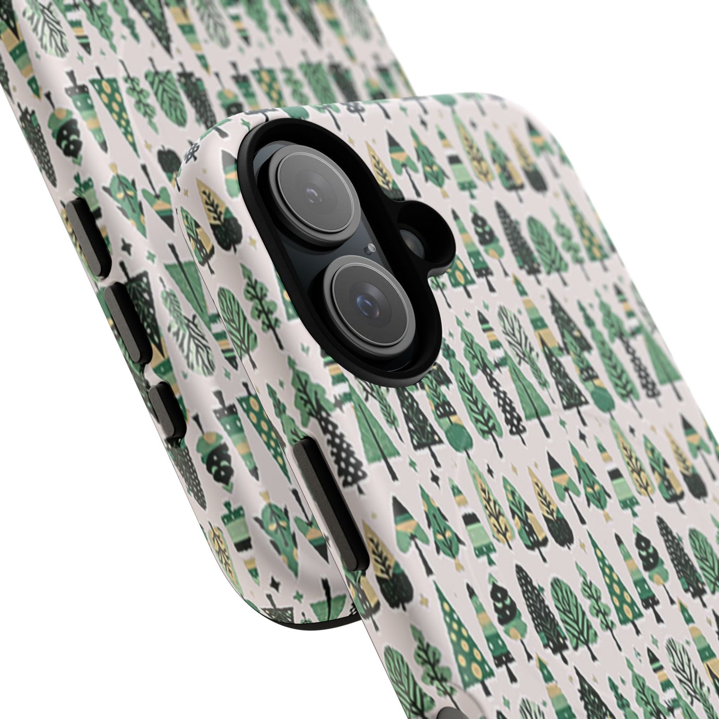 Mini Vintage Green Trees Iphone 16 Tough Magnetic Cases