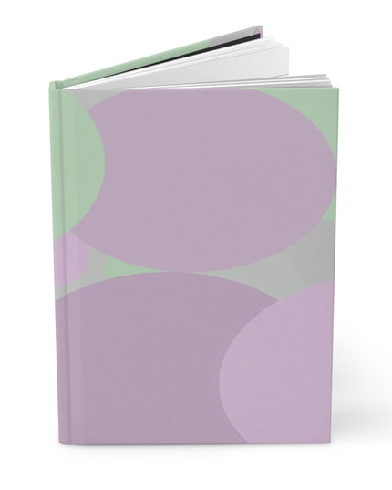 Pastel Lavender Purple and Soft Green Patches 5.75" x 8" Hardcover Journal Matte with 150 lined pages