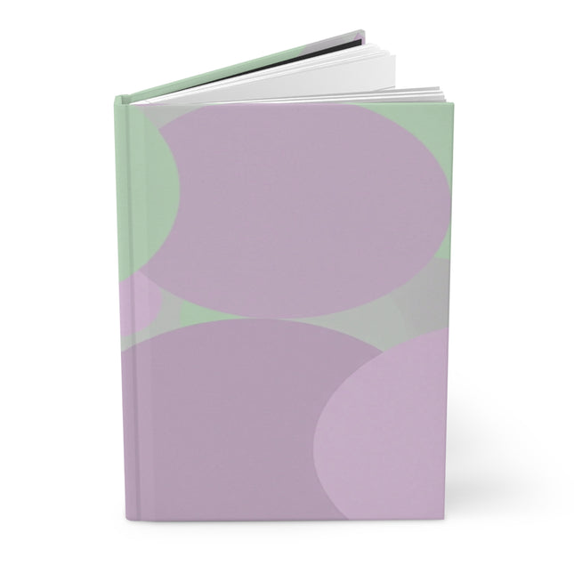 Pastel Lavender Purple and Soft Green Patches 5.75" x 8" Hardcover Journal Matte with 150 lined pages