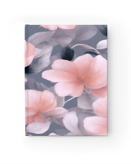Peach and Blue Gray Floral Bunch Journal - 128 Blank pages, 5" x 7"