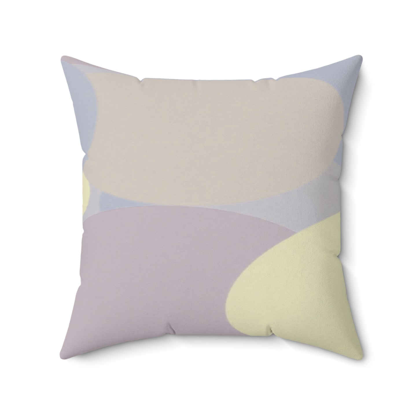Pastel Soft Blue and Soft White Patches 20" x 20" Faux Suede Square Pillow