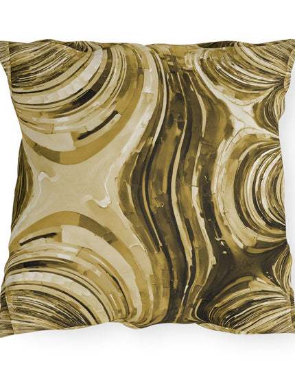 Uzi Spiral Light Brown 20" x 20" Outdoor Pillow