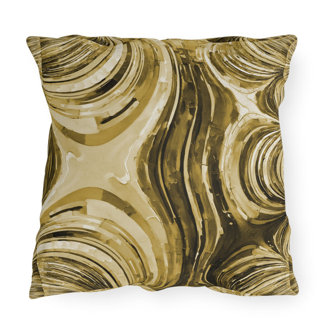 Uzi Spiral Light Brown 20" x 20" Outdoor Pillow
