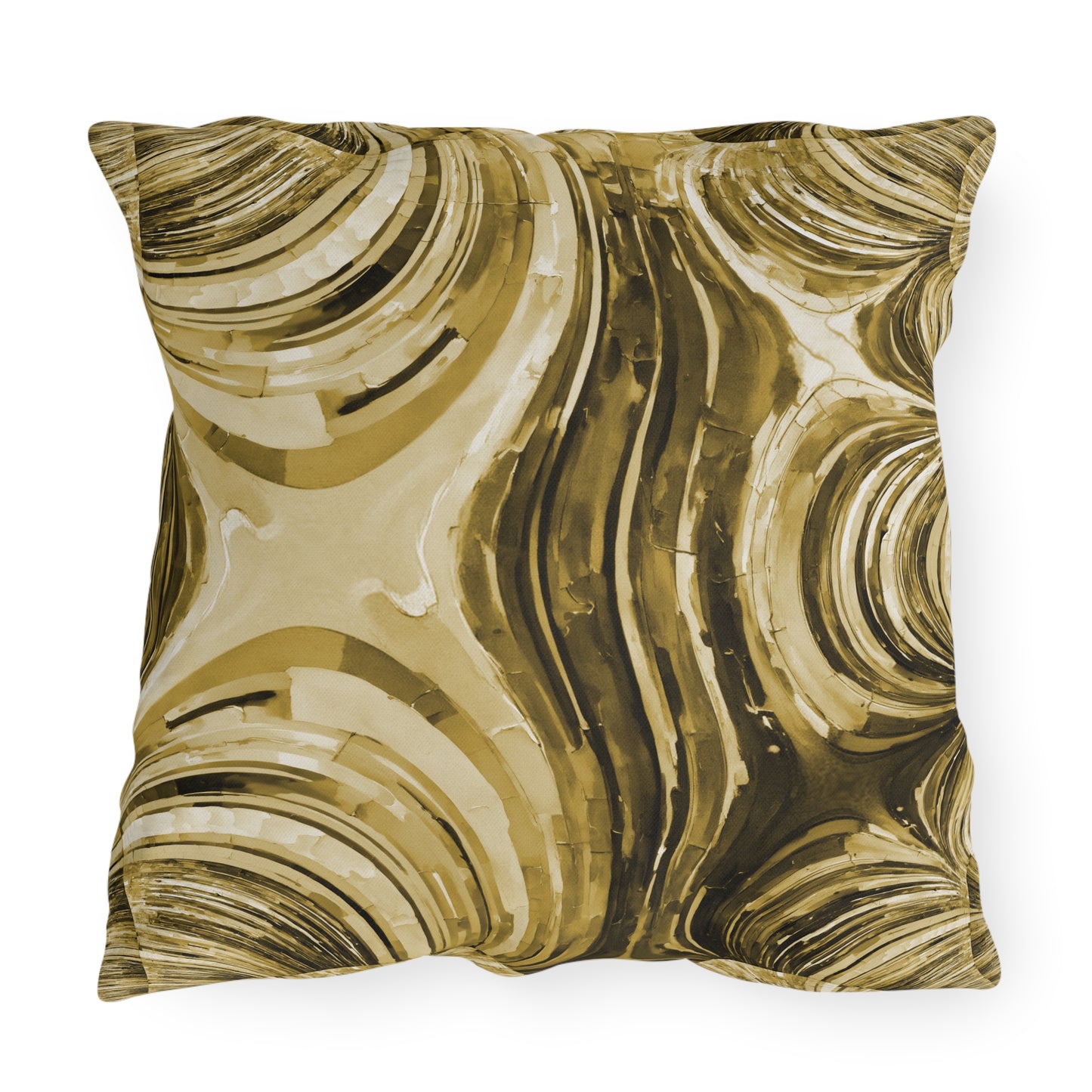 Uzi Spiral Light Brown 20" x 20" Outdoor Pillow