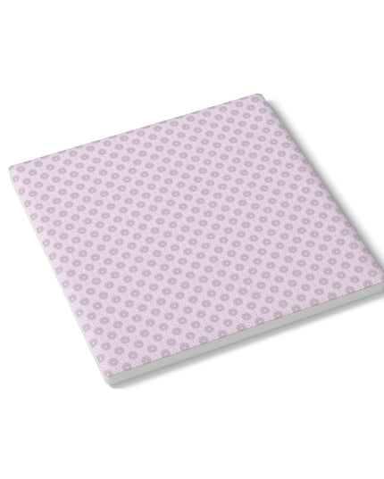 Pink Mornings Star-crossed Bodies Square Ceramic Coaster, 4" x 4"