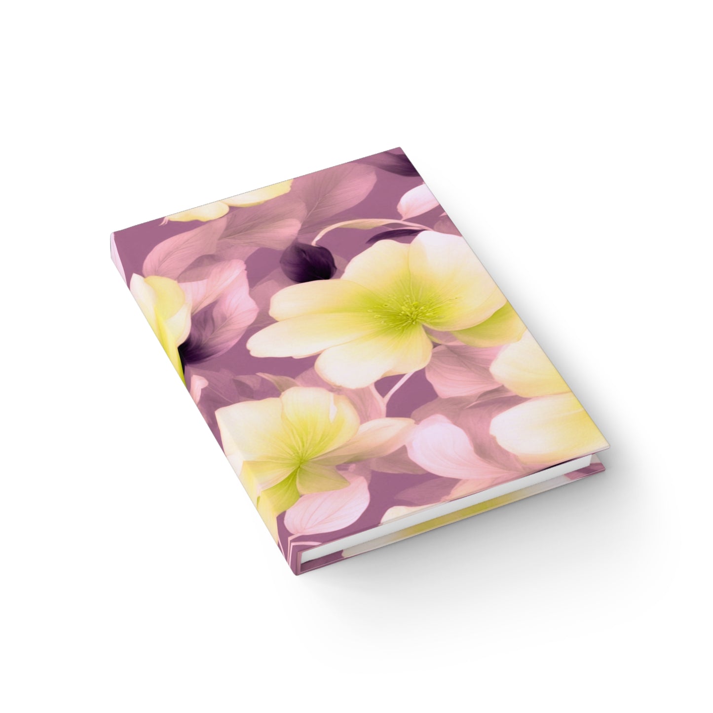 Lemon Blossom Floral Bunch Journal - 128 Blank pages, 5" x 7"