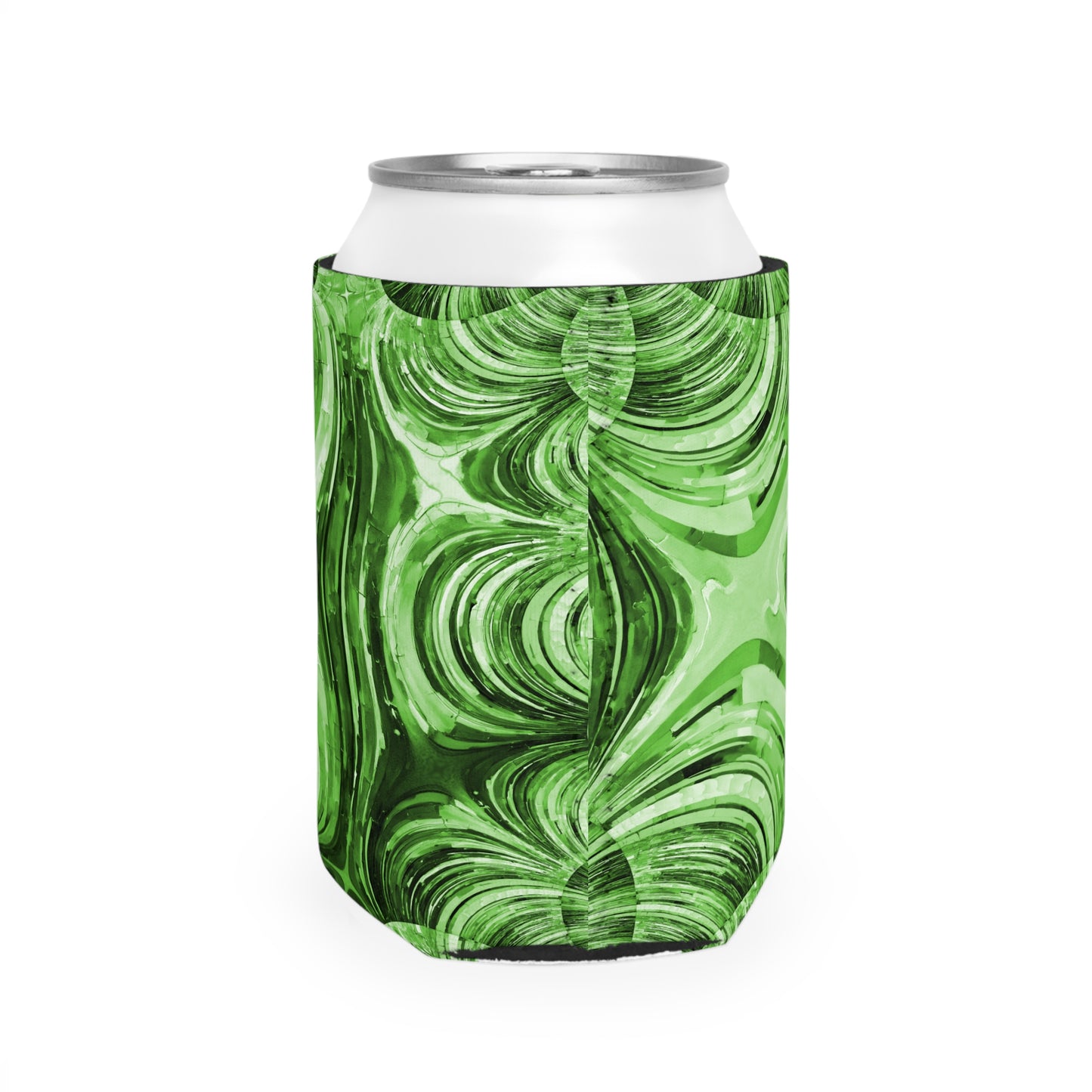 Uzi Spiral Mint Pastel 12 oz Can Cooler Sleeve