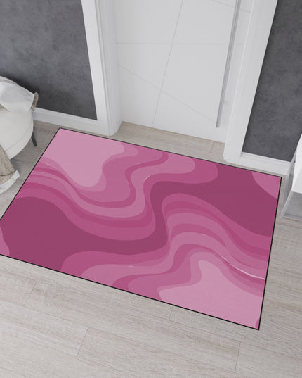 Pinky Mauve Wavey 48" x 72" Heavy Duty Floor Mat