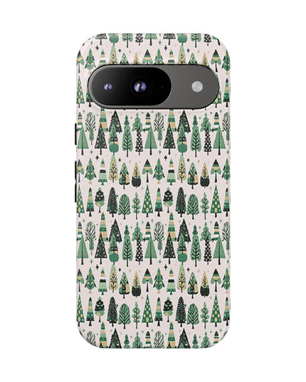 Mini Vintage Green Trees Google Pixel 9 Tough Cases