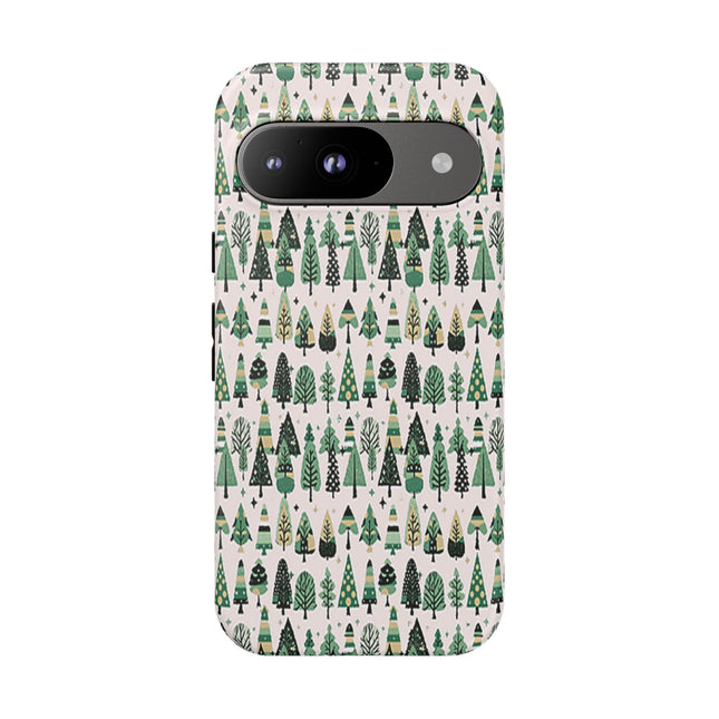 Mini Vintage Green Trees Google Pixel 9 Tough Cases