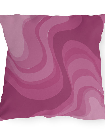 Pinky Mauve Wavey 20" x 20" Outdoor Pillow