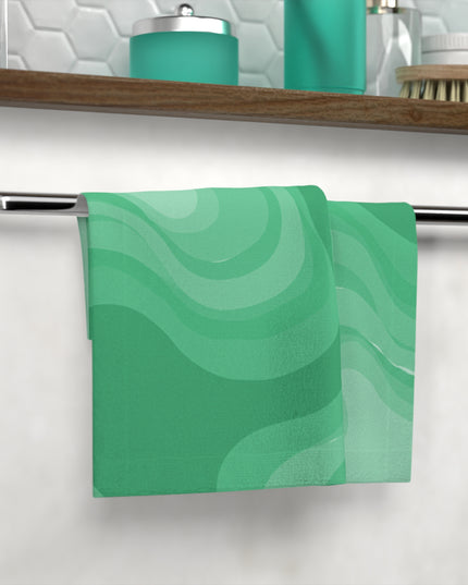 Mint Green Wavey 13" x 13" Face Towel