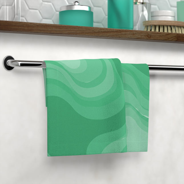 Mint Green Wavey 13" x 13" Face Towel