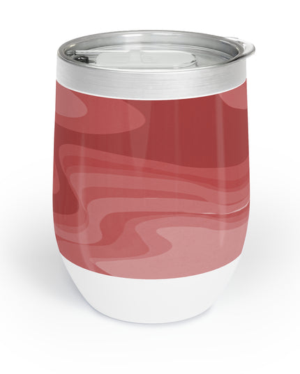 Power Red Wavey 12 oz Chill Wine Tumbler