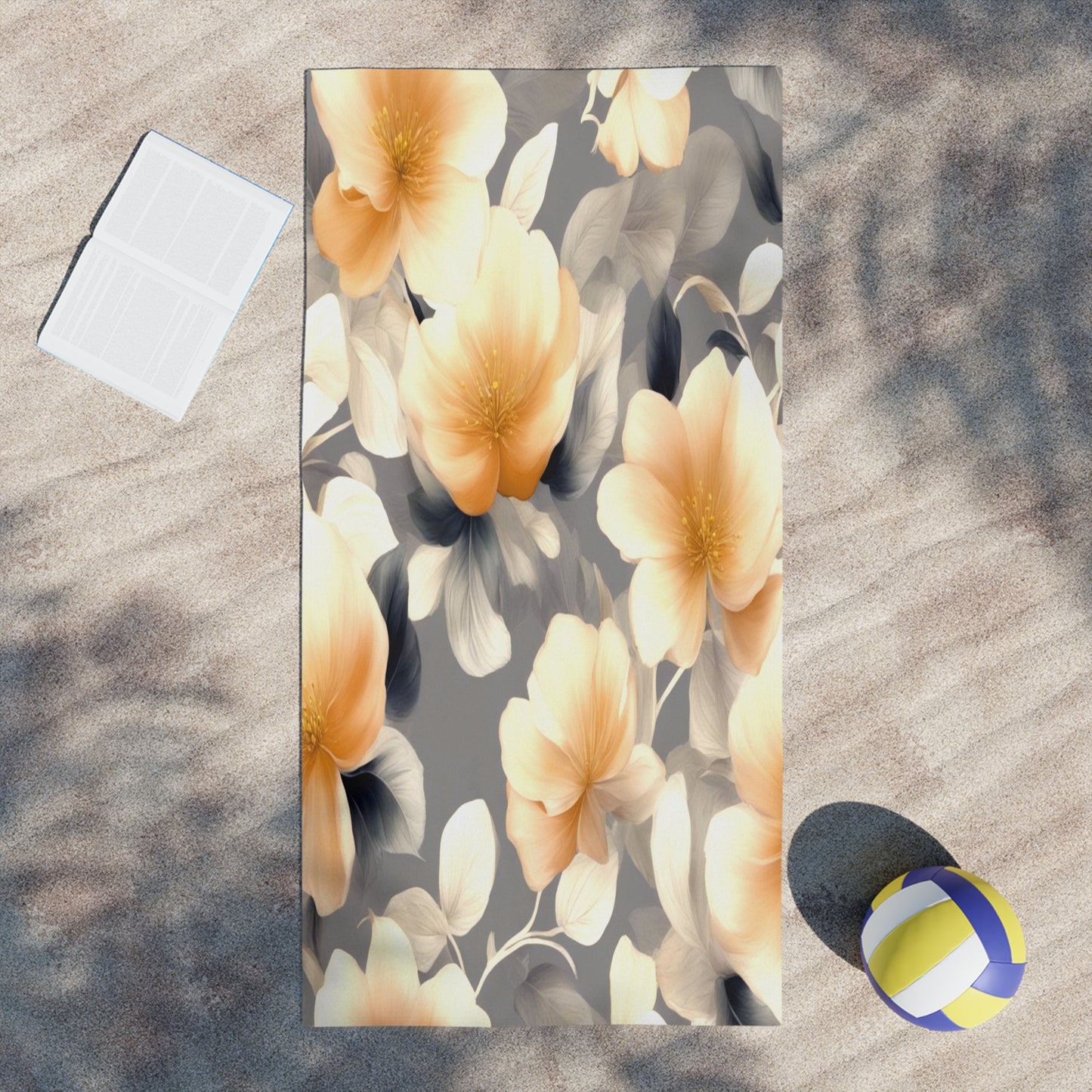 Soft Blossom Floral Bunch Beach Towel, 30" x 60"