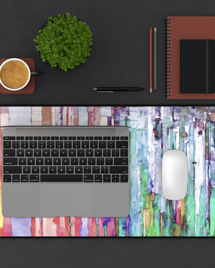Striped Pastels 12" x 22" Desk Mat