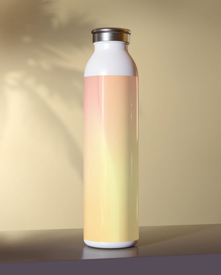 Hot Peach Fade Slim Water Bottle, 20 oz White