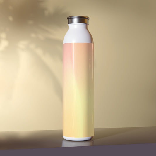 Hot Peach Fade Slim Water Bottle, 20 oz White