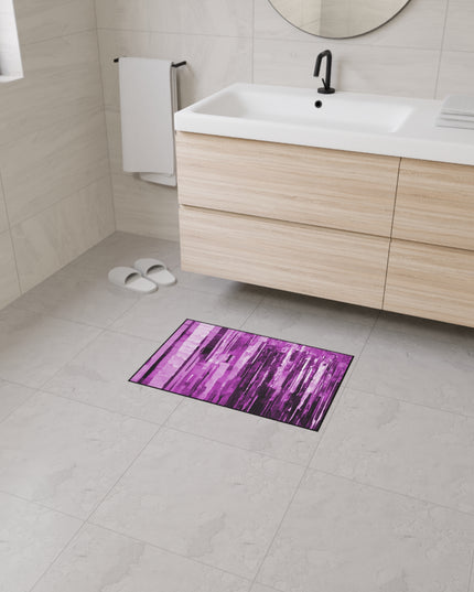 Striped Powder Lavender 18" x 27" Heavy Duty Floor Mat