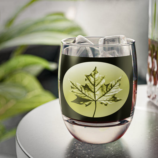 Lemongrass Maple Leaf Whiskey Glass, 6 oz