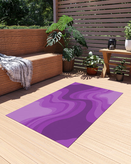 Wavey Purple Wavey 36" x 60" Outdoor Rug