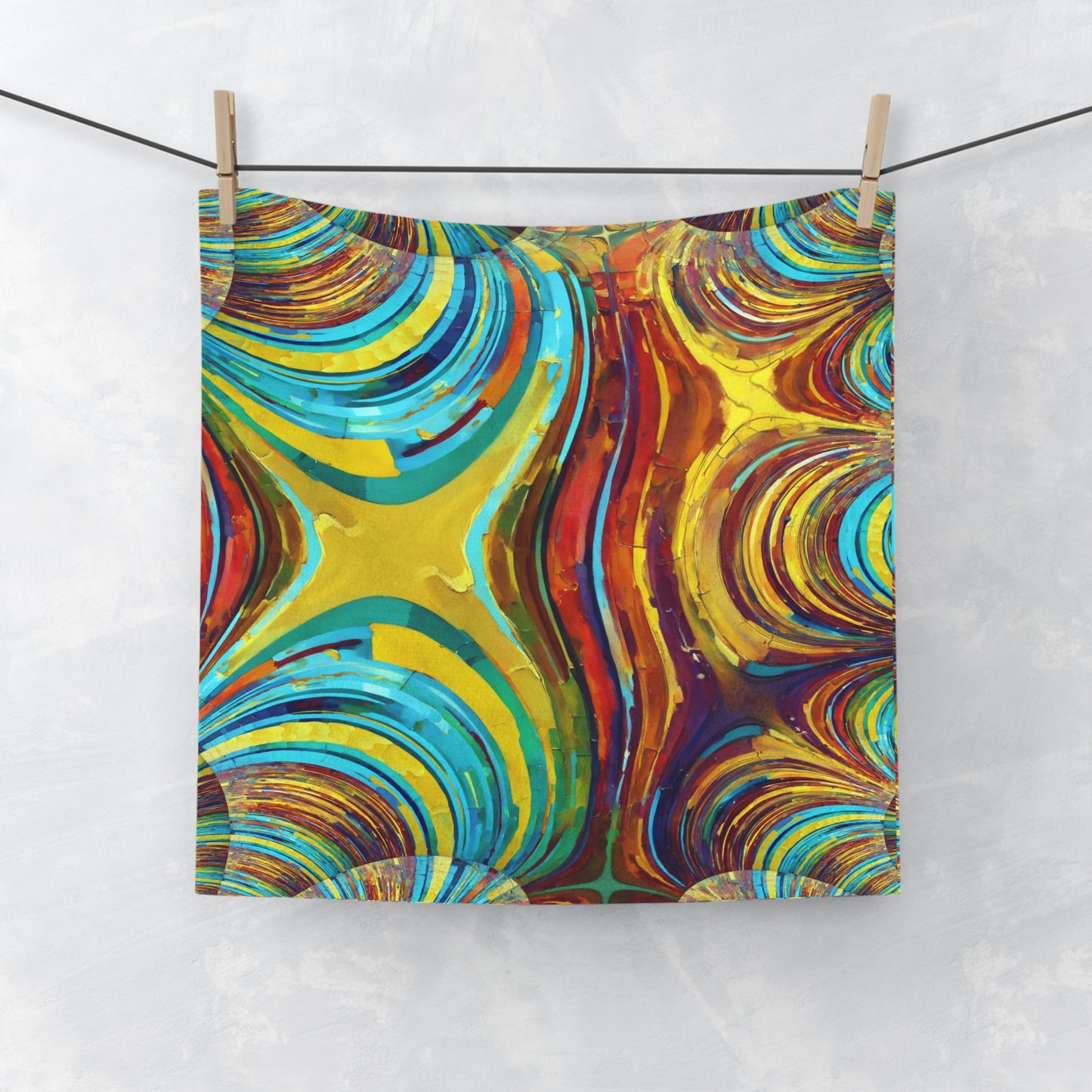 Uzi Spiral Alpha Face Towel, 13" x 13"