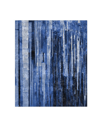 Striped Deep Blue 50" x 60" Crushed Velvet Blanket