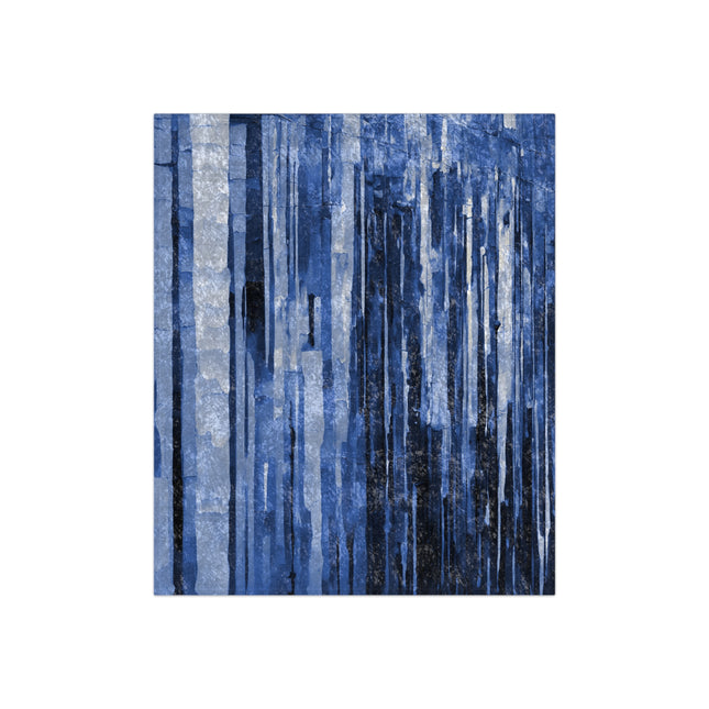 Striped Deep Blue 50" x 60" Crushed Velvet Blanket