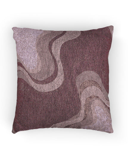 Pinky Mauve Wavey Woven Pillow, 17" x 18"