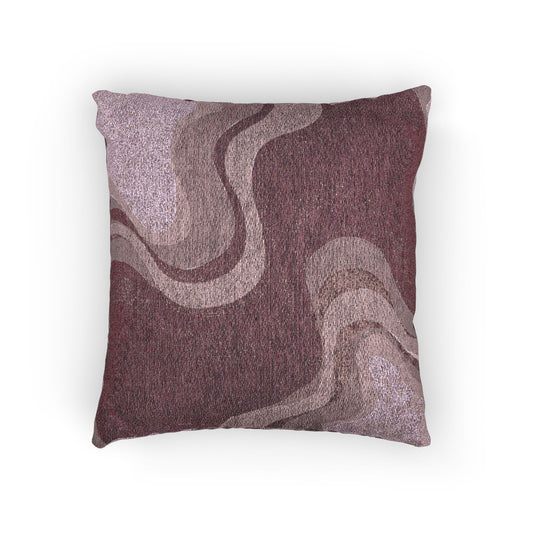 Pinky Mauve Wavey Woven Pillow, 17" x 18"