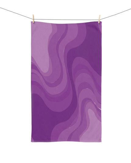 Wavey Purple Wavey Hand Towel, 16" x 28"