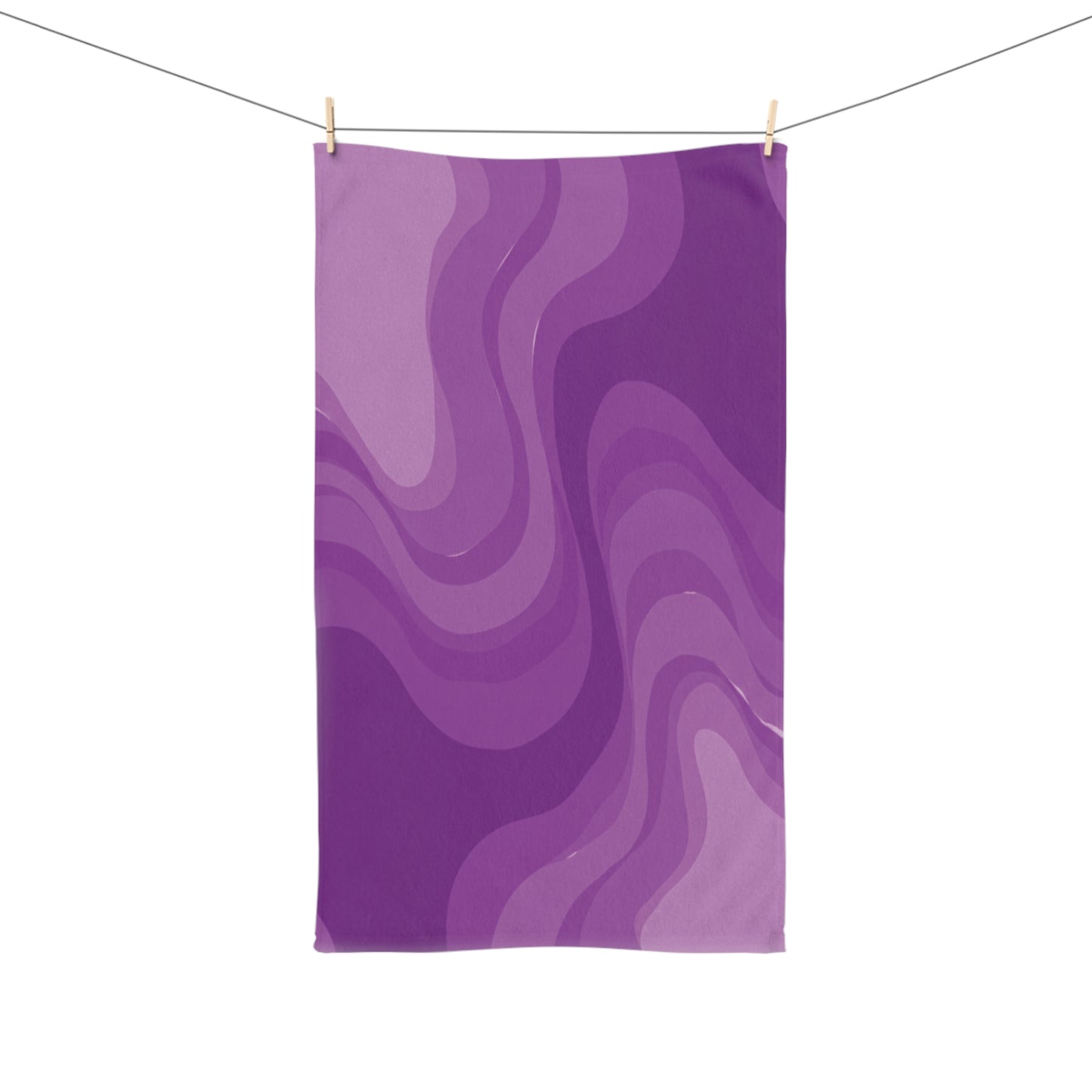 Wavey Purple Wavey Hand Towel, 16" x 28"