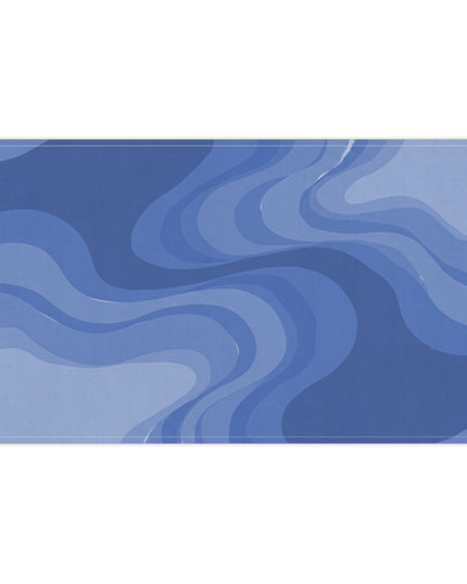 Deep Blue Wavey Tea Towels (cotton, poly), 18" x "30