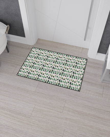 Mini Vintage Green Trees 24" x 36" Heavy Duty Floor Mat