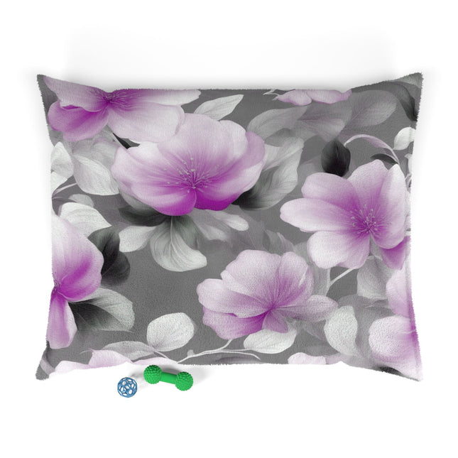 Purple Blossom Floral Bunch Pet Bed, 50" × 40"