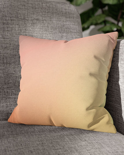 Hot Peach Fade Spun Polyester Square Pillowcase, 14" x 14"